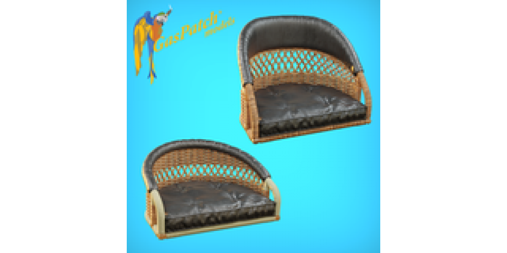 British Wicker Perforated Back - Short - With Small Leather Pad and Tall - With Big Leather Pad (22-32250) - 1/32