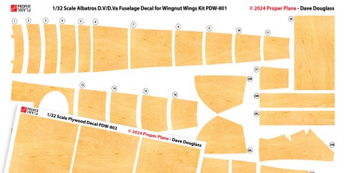 Albatros D.V/D.Va Fuselage Decal PDW-8012 1/32