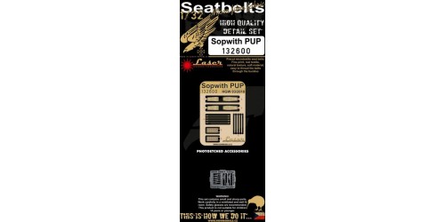 Sopwith Pup - HGW Seatbelts 1/32