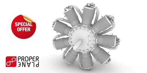 Le Rhone 9J (110hp) rotary engine 1/32