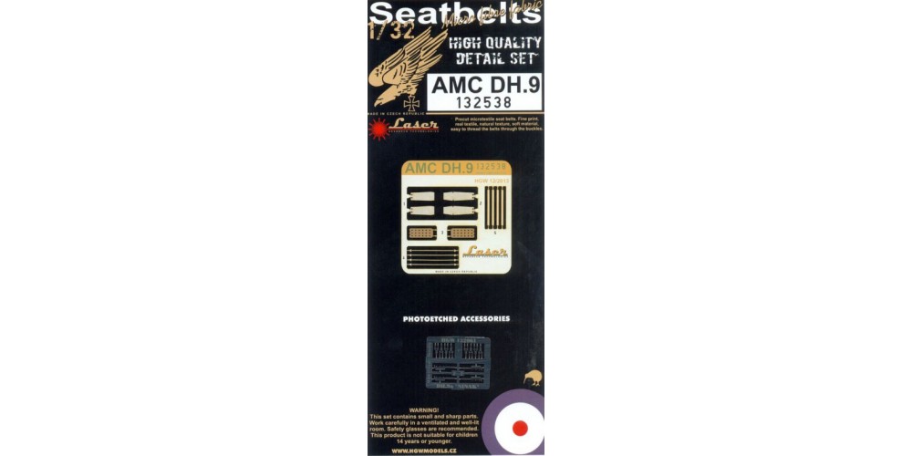 AMC DH.9 - HGW Seatbelts 1/32